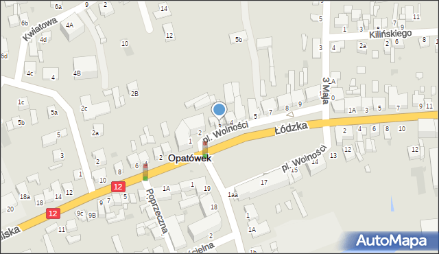 Opatówek, Plac Wolności, 3, mapa Opatówek