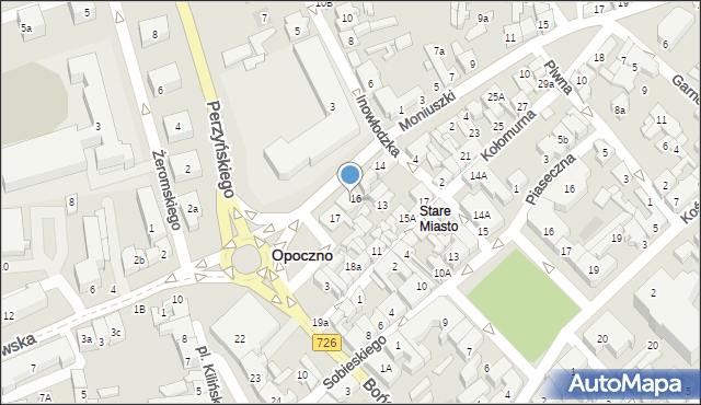 Opoczno, Plac Kilińskiego Jana, płk., 16, mapa Opoczno
