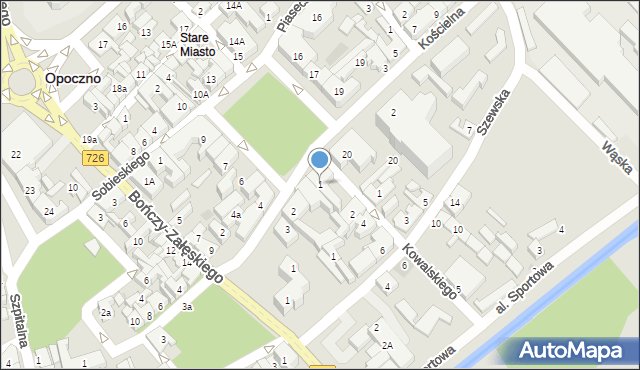 Opoczno, Plac Kościuszki Tadeusza, gen., 1, mapa Opoczno