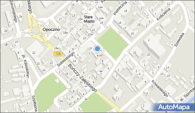 Opoczno, Plac Kościuszki Tadeusza, gen., 7, mapa Opoczno