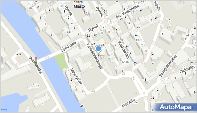 Opole, Plac Wolności, 3, mapa Opola