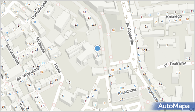 Opole, Plac Kopernika Mikołaja, 11, mapa Opola