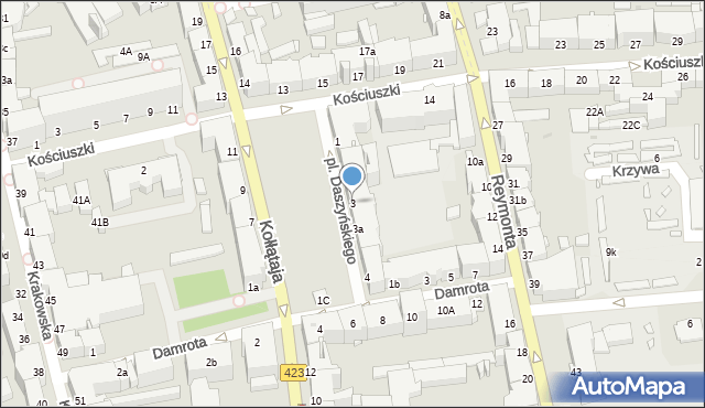 Opole, Plac Daszyńskiego Ignacego, 3, mapa Opola