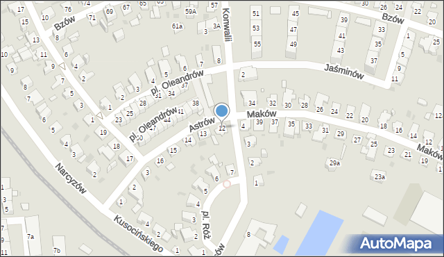 Opole, Plac Oleandrów, 12, mapa Opola