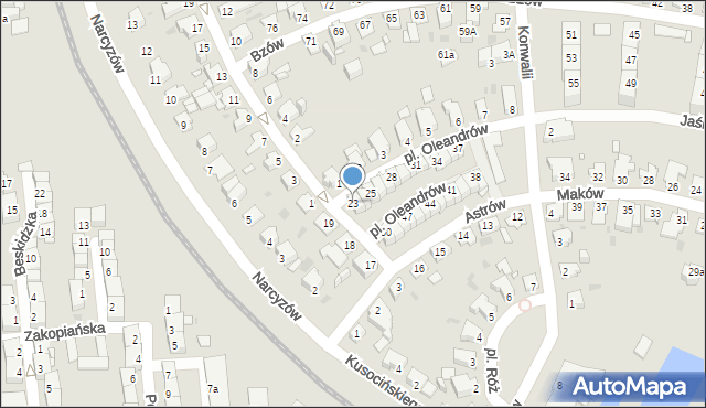 Opole, Plac Oleandrów, 23, mapa Opola