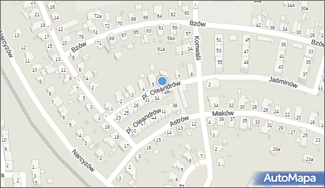 Opole, Plac Oleandrów, 36, mapa Opola