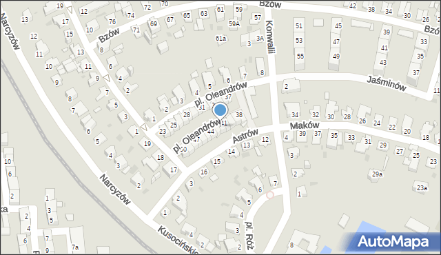 Opole, Plac Oleandrów, 42, mapa Opola