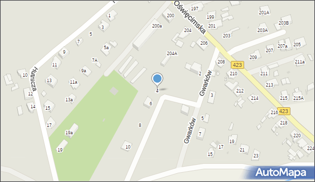 Opole, Platynowa, 4, mapa Opola