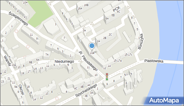 Opole, Plac Piłsudskiego Józefa, marsz., 11a, mapa Opola