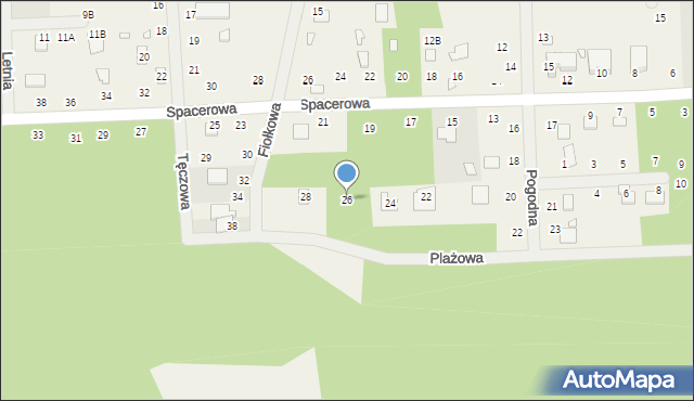 Orchówek, Plażowa, 26, mapa Orchówek