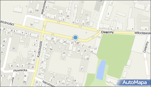 Osięciny, Plac Bohaterów Powstania Warszawy, 20, mapa Osięciny