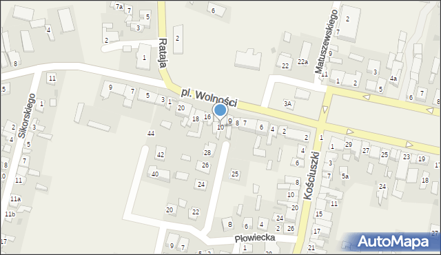 Osięciny, Plac Wolności, 10, mapa Osięciny
