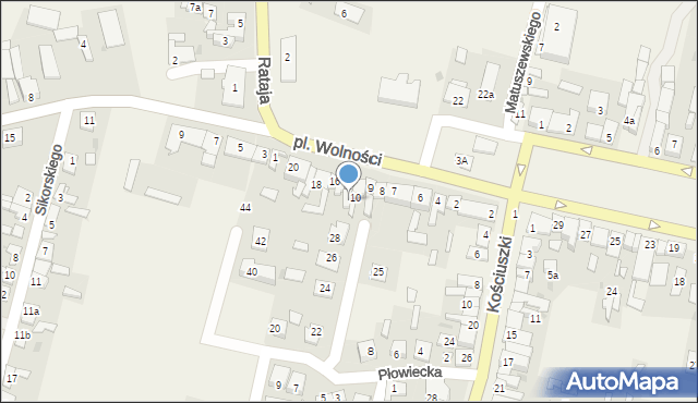 Osięciny, Plac Wolności, 14, mapa Osięciny
