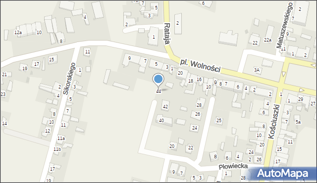 Osięciny, Płowiecka, 44, mapa Osięciny