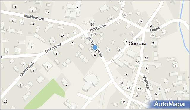 Osieczna, Plac Tysiąclecia, 2a, mapa Osieczna