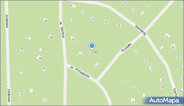 Osiedle Wilga, Plac Przyjaciół, 12, mapa Osiedle Wilga