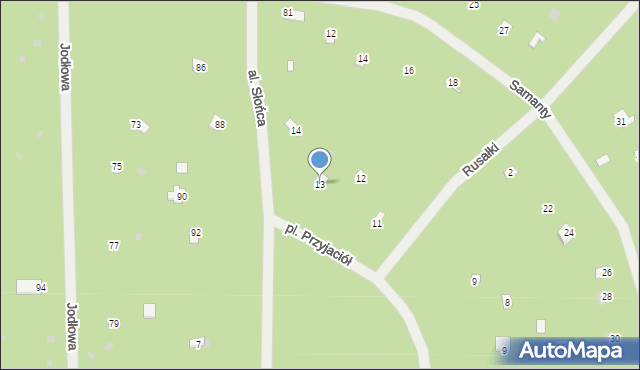 Osiedle Wilga, Plac Przyjaciół, 13, mapa Osiedle Wilga