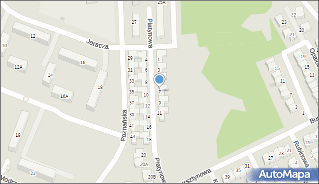 Ostrołęka, Platynowa, 7, mapa Ostrołęka