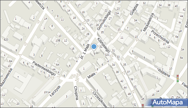 Ostrołęka, Plac 1 Maja, 3, mapa Ostrołęka