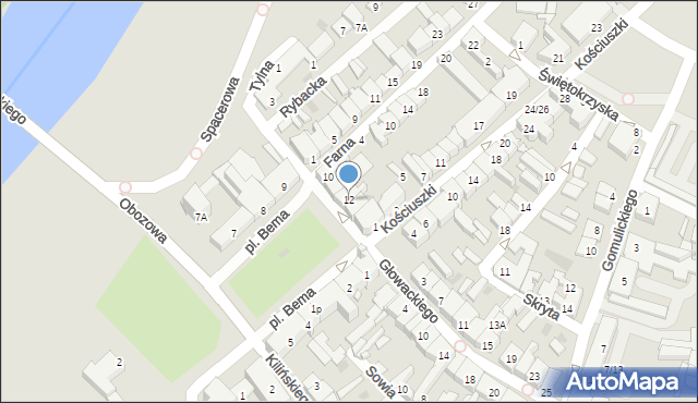 Ostrołęka, Plac Bema Józefa, gen., 12, mapa Ostrołęka