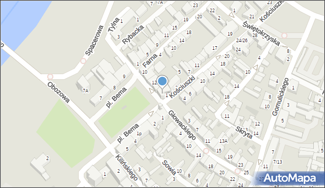 Ostrołęka, Plac Bema Józefa, gen., 14, mapa Ostrołęka