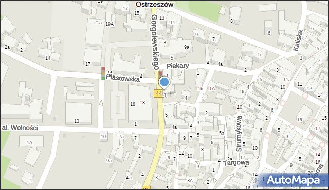 Ostrzeszów, Plac Borek, 4, mapa Ostrzeszów