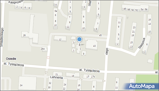 Oświęcim, Plac Pokoju, 6, mapa Oświęcimia