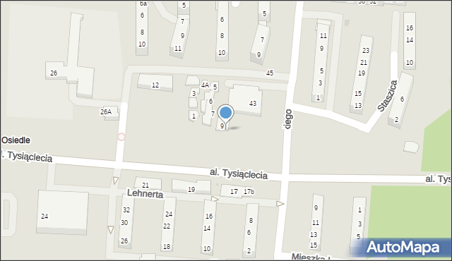 Oświęcim, Plac Pokoju, 9A, mapa Oświęcimia