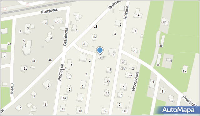 Otrębusy, Platanowa, 3, mapa Otrębusy