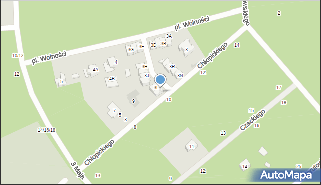 Otwock, Plac Wolności, 3M, mapa Otwock