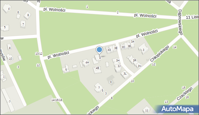 Otwock, Plac Wolności, 4, mapa Otwock