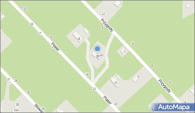 Otwock, Plater Emilii, 16, mapa Otwock