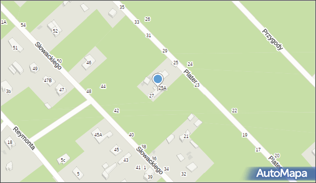 Otwock, Plater Emilii, 25B, mapa Otwock