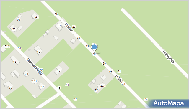 Otwock, Plater Emilii, 31, mapa Otwock