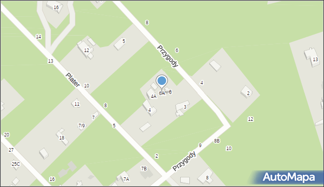 Otwock, Plater Emilii, 6A, mapa Otwock