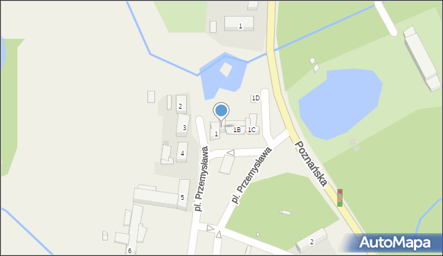 Owińska, Plac Przemysława, 1A, mapa Owińska