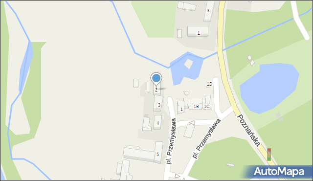 Owińska, Plac Przemysława, 2, mapa Owińska