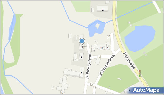 Owińska, Plac Przemysława, 3, mapa Owińska