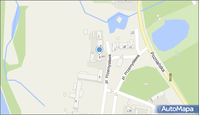 Owińska, Plac Przemysława, 4, mapa Owińska