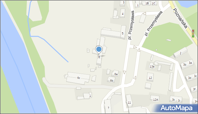 Owińska, Plac Przemysława, 6, mapa Owińska