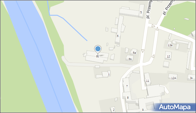 Owińska, Plac Przemysława, 6c, mapa Owińska