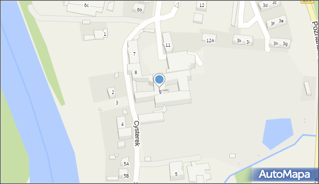 Owińska, Plac Przemysława, 9, mapa Owińska