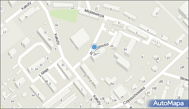 Ozimek, Plac Wolności, 2A, mapa Ozimek