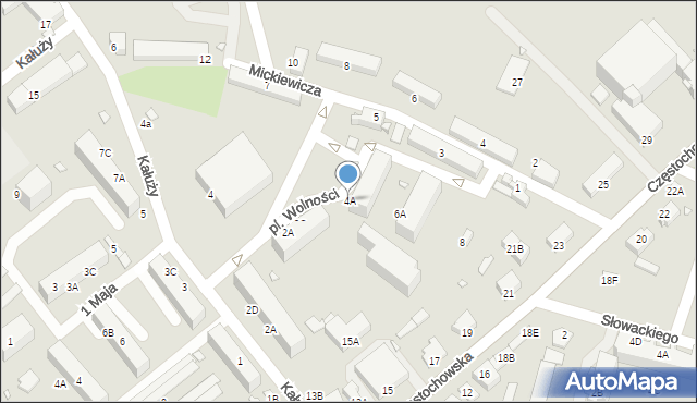 Ozimek, Plac Wolności, 4A, mapa Ozimek