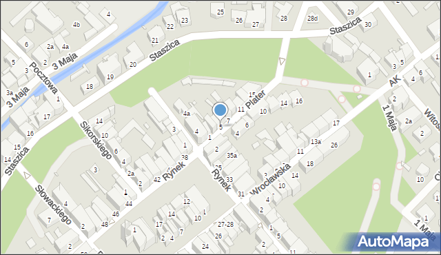 Paczków, Plater Emilii, 5, mapa Paczków