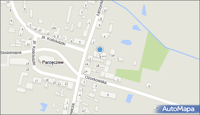 Parzęczew, Plac Kościuszki Tadeusza, gen., 4, mapa Parzęczew