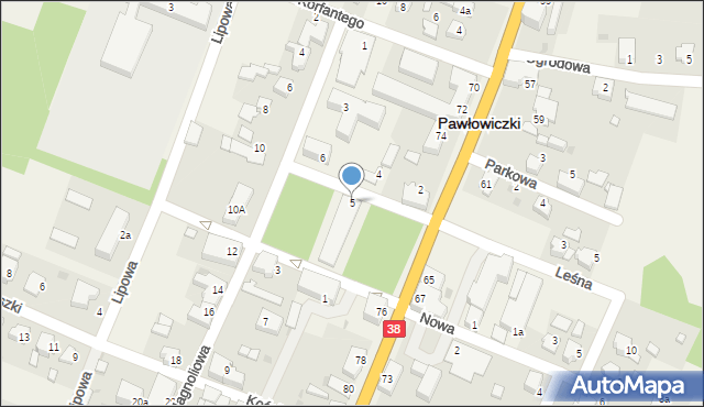 Pawłowiczki, Plac Jedności Narodu, 5, mapa Pawłowiczki