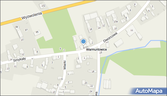 Pawłowiczki, Plac Smykały, 4, mapa Pawłowiczki