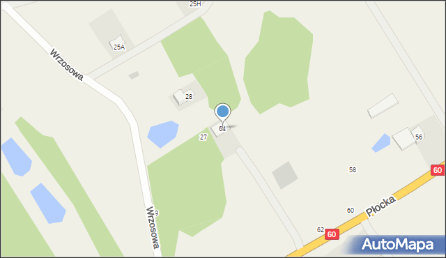 Pęchcin, Płocka, 64, mapa Pęchcin