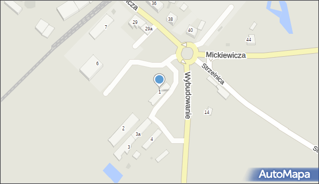 Pelplin, Plac Cukrowni, 1, mapa Pelplin